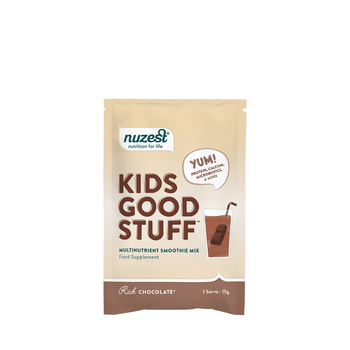 Nuzest - Kids Good Stuff Sachets - Rich Chocolate Single Sachet (1 Serving) 1